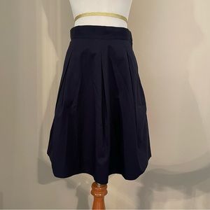 COS Navy Pleated Skirt with Pockets, Size 4